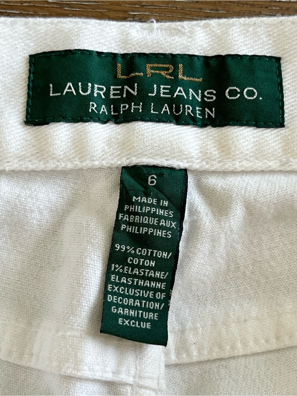Ralph Lauren Green Label Classic Straight‎ White Jeans Size 6 - Picture 3 of 14